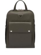 Prada Logo Plaque Backpack - Green