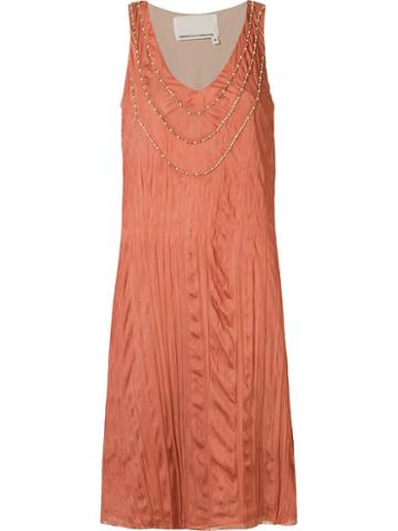 Emannuelle Junqueira V-neck Embellished Tulle Dress