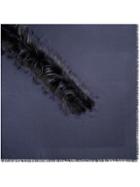 Fendi Touch Of Fur Shawl - Blue