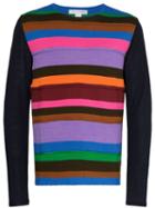 Comme Des Garçons Shirt Striped Panel Knit Jumper - Multi