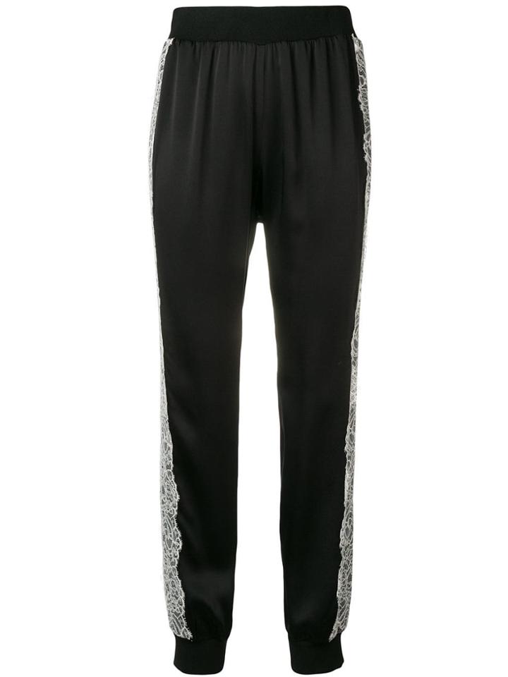 Giambattista Valli Lace Detail Trousers - Black