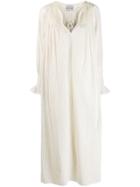 Antik Batik Crochet Panel Striped Dress - Neutrals