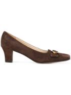 Salvatore Ferragamo Vintage Tortoiseshell Buckle Pumps - Brown