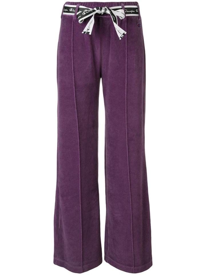 Champion Belted Flared Track Pants - Pink & Purple