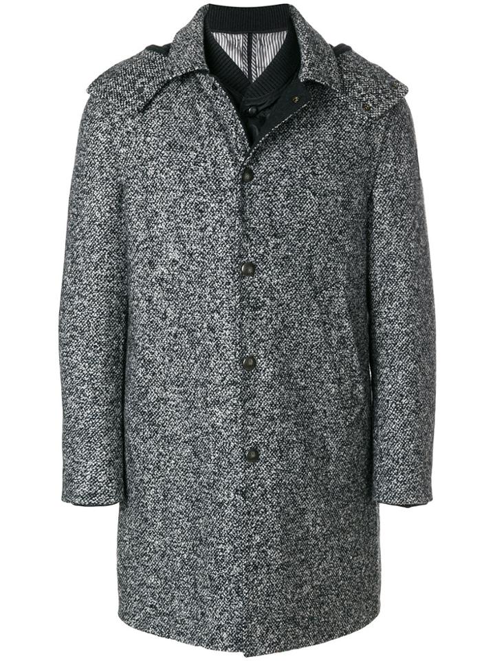 Moncler Gamme Bleu Button-down Tailored Coat - Grey