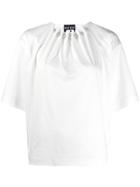 Boutique Moschino Beaded Collar T-shirt - White