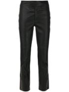 Isabel Marant - Straight Leg Trousers - Women - Cotton/lamb Skin/spandex/elastane - 36, Black, Cotton/lamb Skin/spandex/elastane