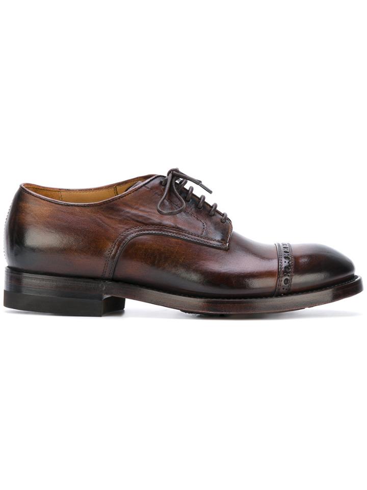 Silvano Sassetti Punch Holes Detail Derbies - Brown