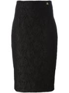 Cavalli Class Lace Pencil Skirt - Black