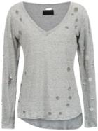 Andrea Bogosian V-neck Top - Grey
