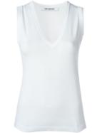 Neil Barrett V-neck Tank Top, Women's, Size: Medium, White, Viscose/nylon