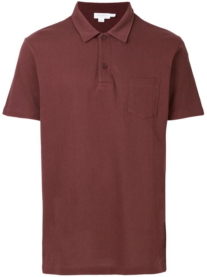 Sunspel Riviera Short Sleeve Polo Shirt - Red