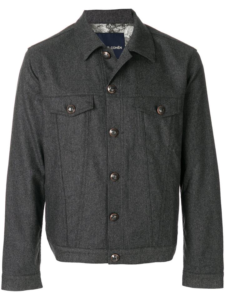 Jacob Cohen Leaf Lining Denim Jacket - Grey
