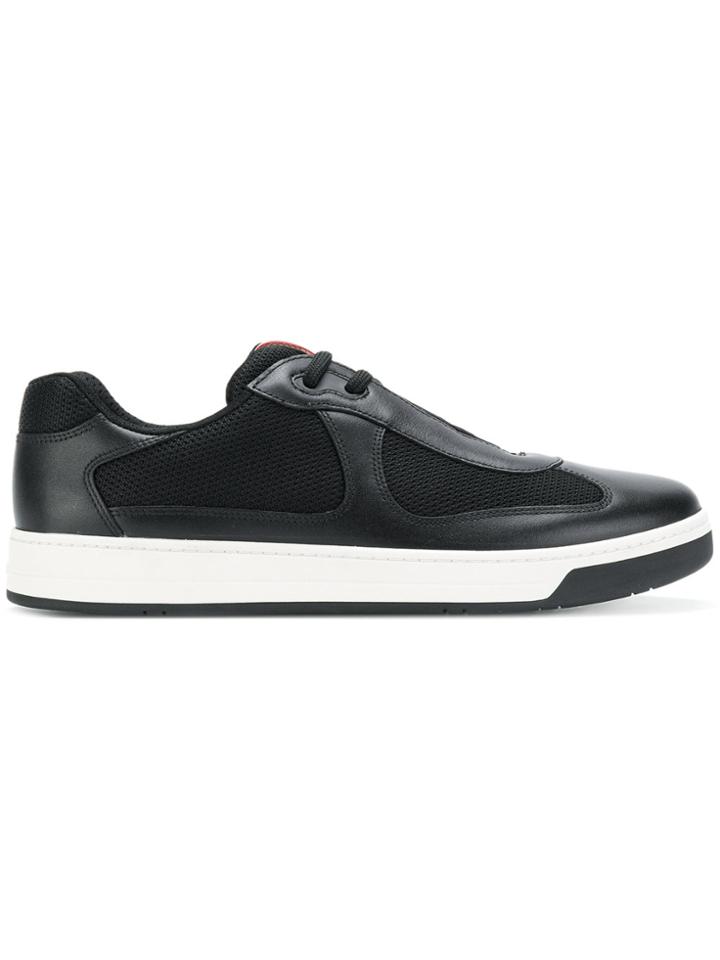 Prada Mesh Panel Sneakers - Black