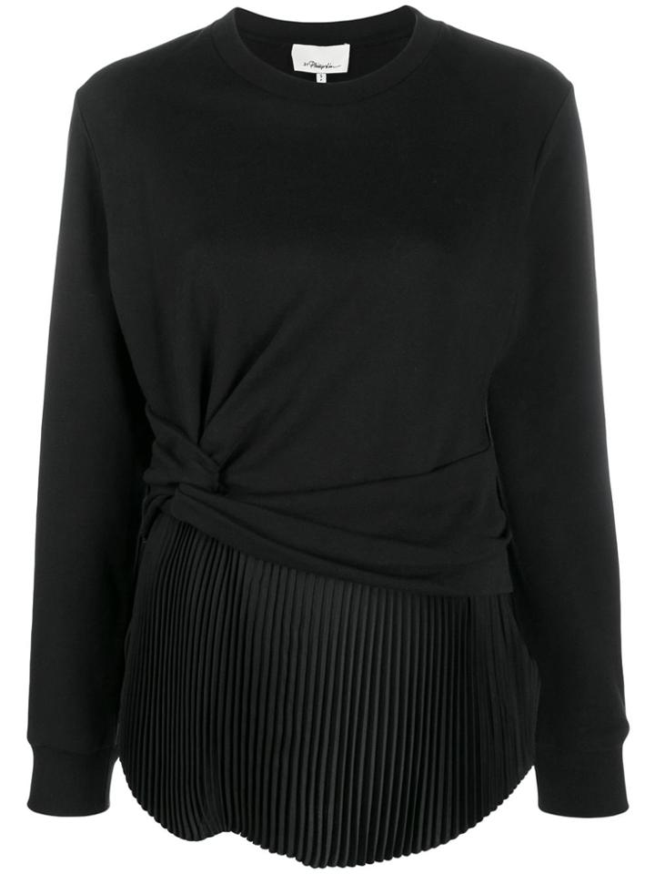 3.1 Phillip Lim Tie Front Jumper - Black