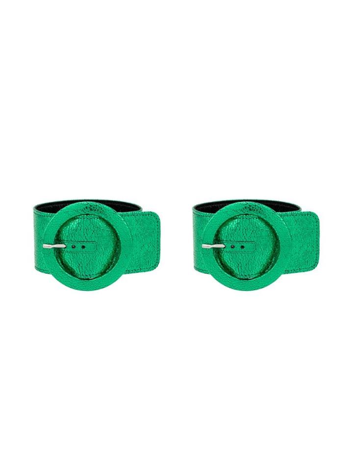 Attico Circle Buckled Bracelet - Green