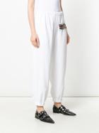 Vaquera Logo Patch Sweatpants - White