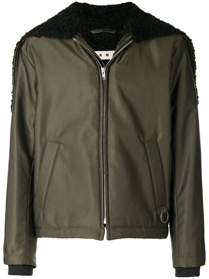 Marni Caped Bomber Jacket - Green