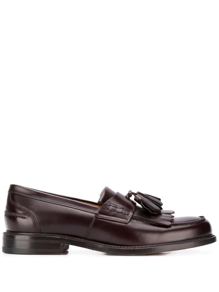 Berwick Shoes Tasselled Fringe Loafers - Brown