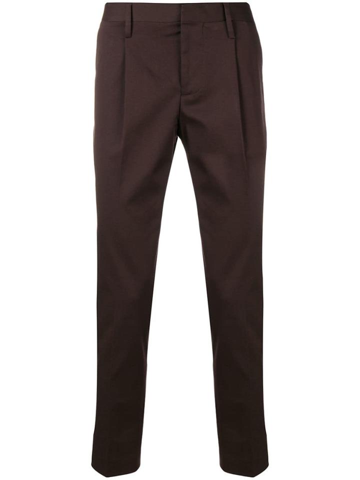 Entre Amis Classic Tailored Trousers - Brown
