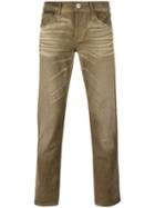 Hudson Stonewashed Jeans, Men's, Size: 36, Green, Cotton/spandex/elastane