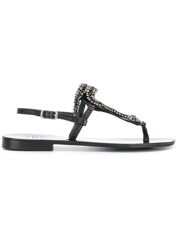 Emanuela Caruso Serpente Sandals - Black