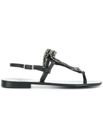 Emanuela Caruso Serpente Sandals - Black