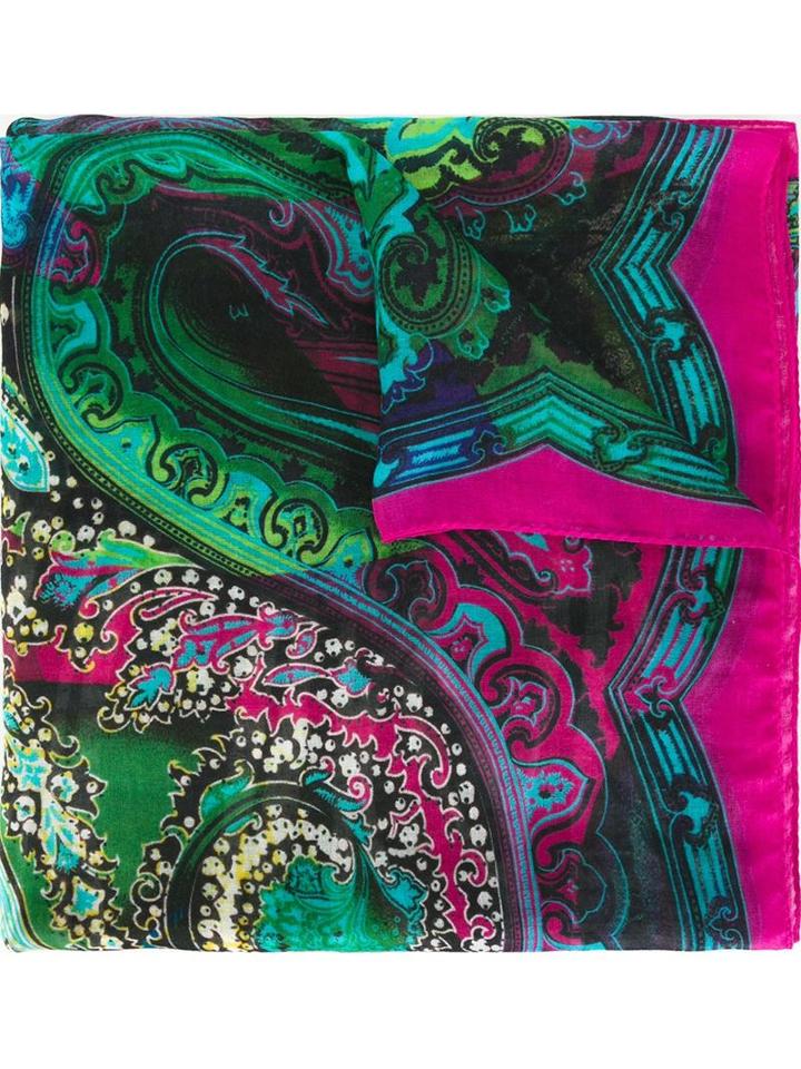 Etro Paisley Print Scarf, Adult Unisex, Modal/silk