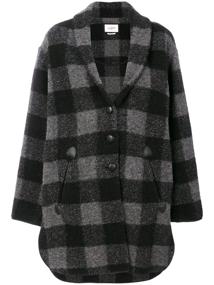 Isabel Marant Étoile - Checked Coat - Women - Cotton/polyester/wool/other Fibers - 38, Black, Cotton/polyester/wool/other Fibers
