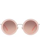 Miu Miu Eyewear Délice Round. Frame Sunglasses - Pink