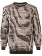 Giorgio Armani Stripe Knitted Jumper - Brown