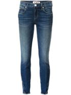 Amo Stonewashed Cropped Jeans, Women's, Size: 25, Blue, Cotton/spandex/elastane