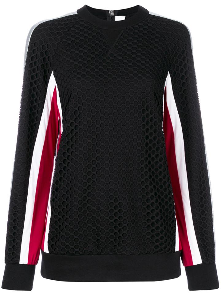 No Ka' Oi Contrasting Panels Sweatshirt - Black