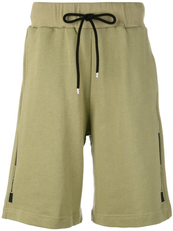 Numero00 - Track Shorts - Men - Cotton - L, Green, Cotton