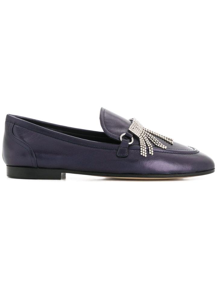 Giuseppe Zanotti Design Fringed Loafers - Blue