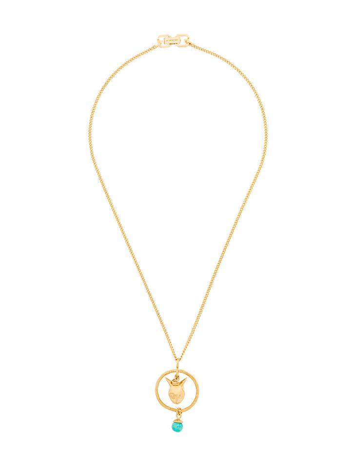 Givenchy Cat Charm Necklace - Metallic