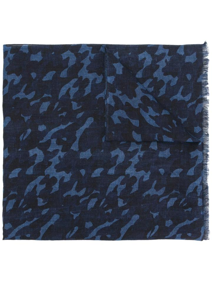 Altea Camouflage Print Scarf - Blue