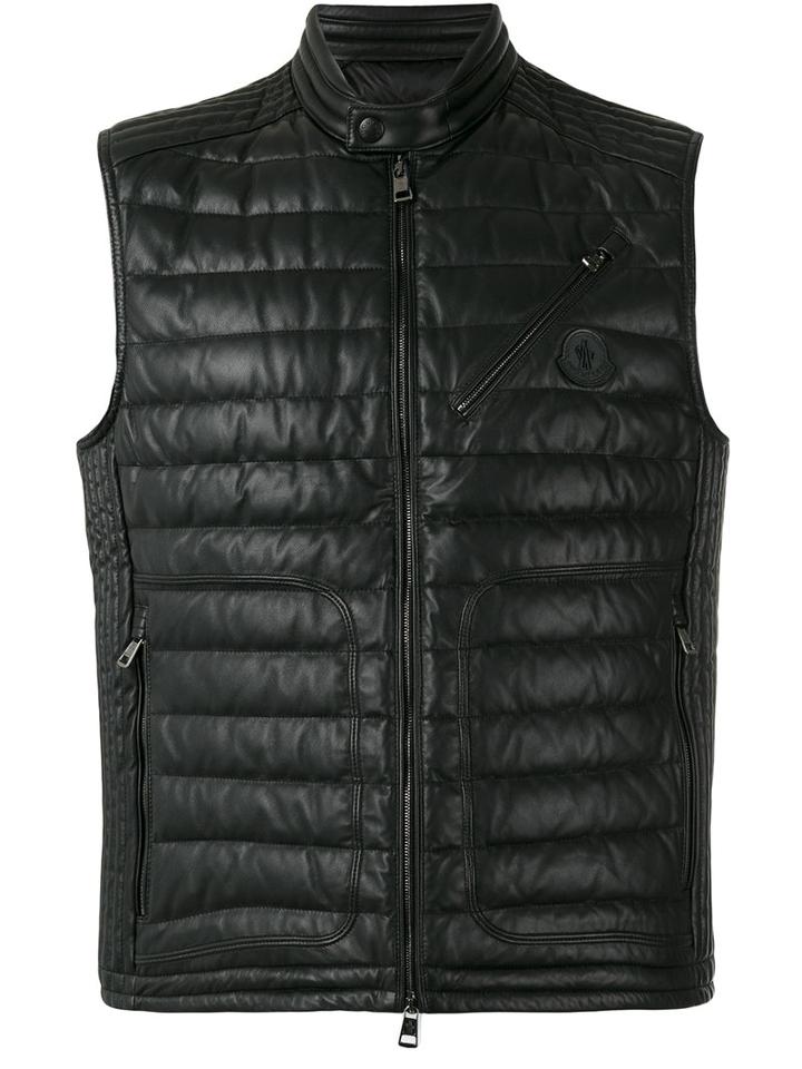 Moncler Padded Gilet, Men's, Size: 4, Black, Sheep Skin/shearling/polyamide/feather/goose Down