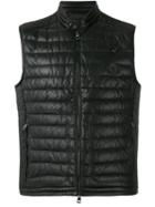 Moncler Padded Gilet, Men's, Size: 4, Black, Sheep Skin/shearling/polyamide/feather/goose Down