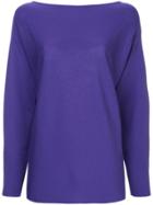 Des Prés Long-sleeve Fitted Sweater - Purple