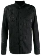 Philipp Plein Distressed Denim Shirt - Black
