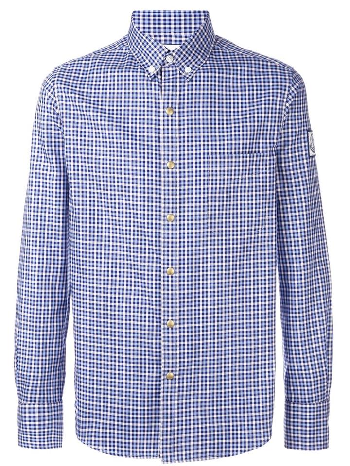 Moncler Gamme Bleu Button Down Shirt, Men's, Size: 2, Blue, Cotton
