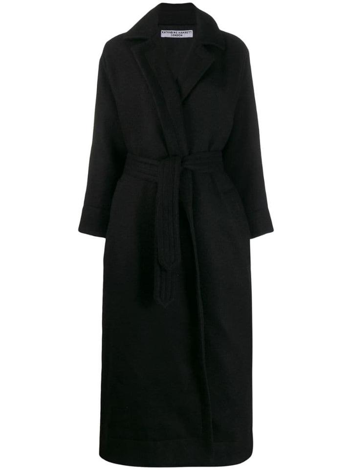 Katharine Hamnett London Maxi Oversized Coat - Black