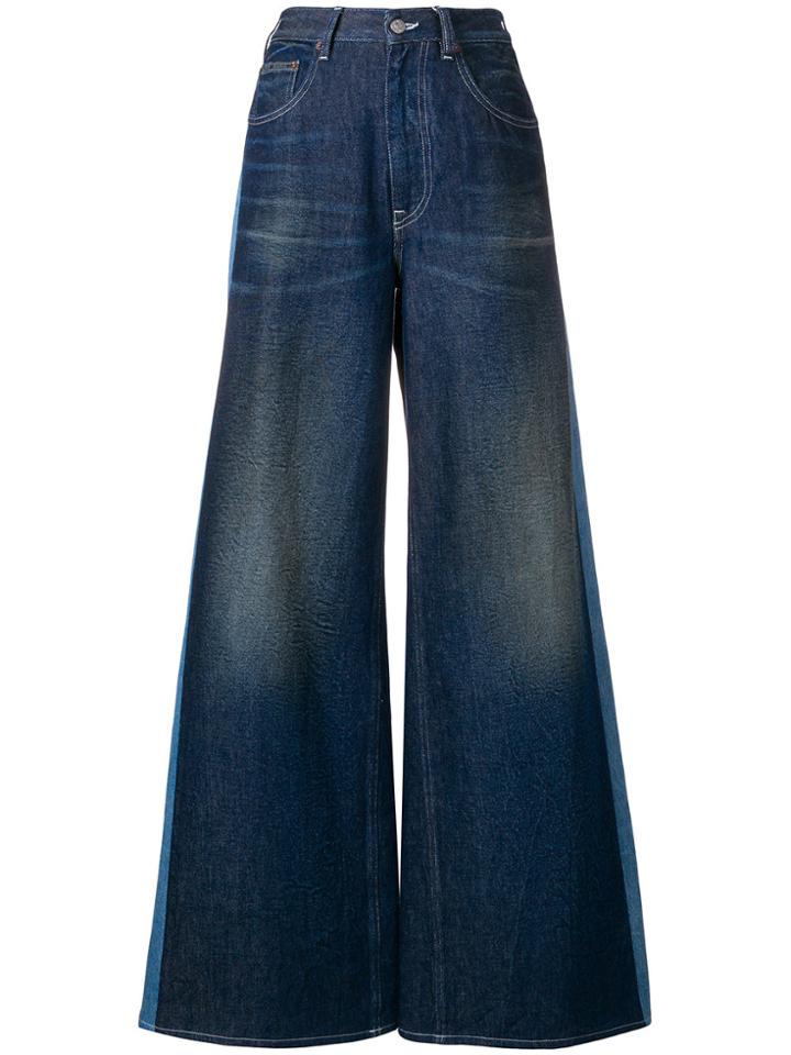 Mm6 Maison Margiela Wide Leg Jeans - Blue