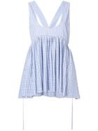 Henrik Vibskov Low Neck Striped Top - Blue
