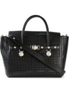 Versace Signature Tote, Women's, Black, Leather/metal Other