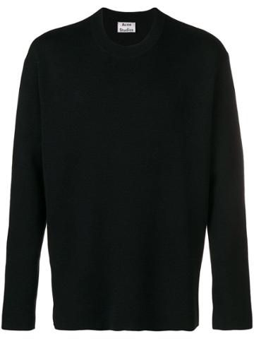 Acne Studios Nicha Boxy Fit Pullover - Black