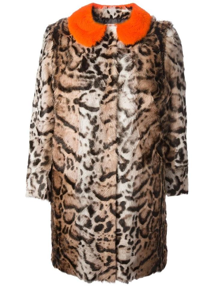 Msgm Leopard Print Coat