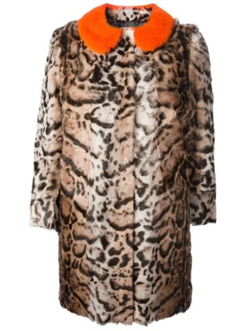 Msgm Leopard Print Coat