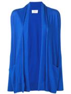 Snobby Sheep Draped Open Front Cardigan - Blue